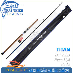 Cần Câu Cắm Gốc Coastline Titan 2m23 Máy Đứng Chính Hãng - Cần Câu Cá Tra Cá Trê Câu Jig Biển Siêu Lực Tải Mồi 300g