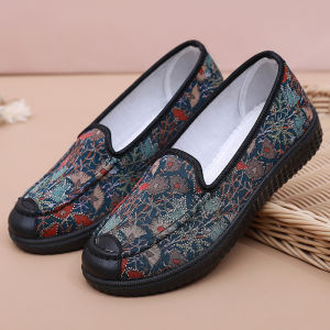 Free Shipping 2026 Spring Collection: Non-Slip Breathable Soft-Soled Embroidered Casual Shoes For Middle-Aged And Elderly Women Comfortable And Easy To Wear