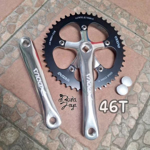 GIR CRANK SINGLE SPEED EXODUS ARM SILVER 46T 44T MTB GUNUNG FIXIE SPAREPART SEPEDA TERMURAH