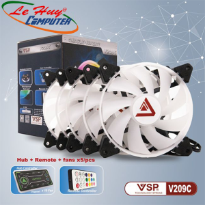 Fan Case VSP V209C RGB 12cm Pack 5 Fan (Hub + Remote)