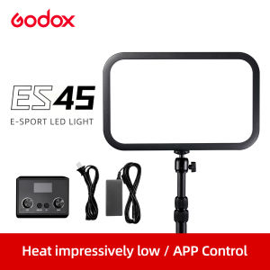 Godox E-Sports LED Light ES45 Kit 2800K-6500K Mounting Rod with APP & Remote Controller for Youtube Game Live Photography Studio