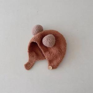 Plush Wool Hat Baby boy girl hat childrens knitted hat childrens warm thick hat ear protection high aesthetic value suitable for all children to use