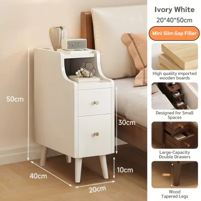 Extremely narrow bedside table small ultra-narrow bedside narrow seam storage cabinet bedside shelf