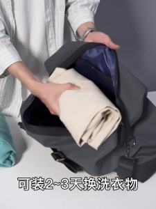 ≮1001≯GOLF QUALITY 27L Large Capacity Travel Bag for Men Fashionable Canvas Shoulder Bag Casual Clothing Storage Bag Waterproof Luggage Handbag Wet-Dry Separation Design Gym Bag
