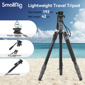 SmallRig 72" Chân máy du lịch nhẹ có thể gập lại Monopod có đầu chất lỏng (Tải tối đa 3kg) Chân khóa núm hợp kim nhôm Chiều cao có thể điều chỉnh từ 43cm đến 188cm để phát trực tiếp Vlogging Máy ảnh Dslr Điện thoại di động 3760