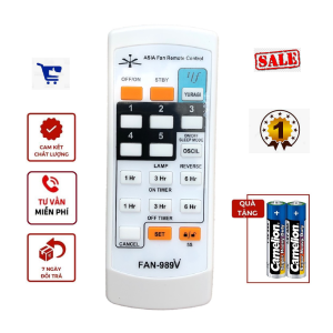 Đầu bấm từ xa quạt đa năng RM-F989 - Hàng tốt kèm pin - Remote quạt đa năng