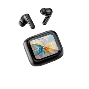 LX-10 Wireless Bluetooth Earphones Intelligent Noise Reduction Bluetooth Earphones Color Screen Touch High Sound Quality Bluetooth Earphones Dual Ear Black Technology ANC+ENC