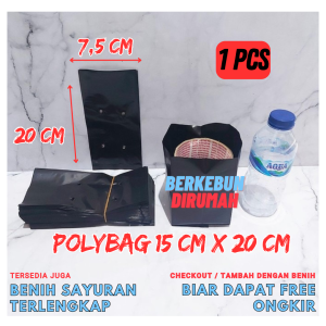 2 LEMBAR polibag kecil ukuran 10X15 12X12 15x15 20X20 25X25