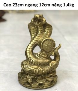 Tượng rắn chữ Phúc bằng đồng MS76