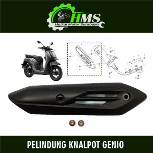 Pelindung Knalpot Genio - Cover Tutup Penutup Tameng Pengaman Muffler Exhaust Kenalpot Honda Genio