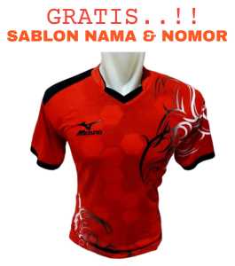 ( FREE SABLON NAMA+NOMOR ) Kaos olahraga pria/wanita kaos bola futsal badminton bulutangkis voli basket motif terbaru