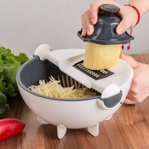 FAUS PARUTAN BASKOM SET MULTIFUNGSI / ALAT PARUT PEMOTONG PENGIRIS SAYUR KENTANG WORTEL SERBAGUNA