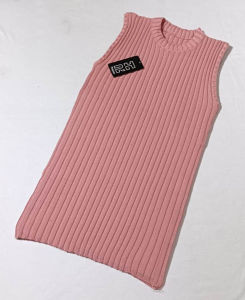 SWEATER RAJUT WANITA TANK-TOP MOTIF GARIS GARIS SALUR KERAH OBLONG ONECK LEMBUT POLOS DEWASA