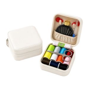 N6MBRH Portable Sewing Storage Box Daily Sewing DIY Projects Sewing Supplies Organizer Practical Heavy Duty Hand Sewing Tool Kit Travel Sewing