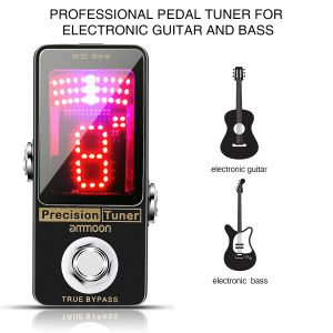 [ammoon]【HOT】Precision Chromatic Tuner Pedal Large LE-D Display Full Metal Shell with True Bypass for Guitar Bass