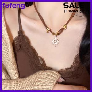 fufeng 1 2pcs thời trang Sao Zircon Vòng cổ cho phụ nữ Cô Gái cổ điển Vòng cổ đôi lớp Sao Mặt dây chuyền điều chỉnh Chuỗi vòng cổ trang sức