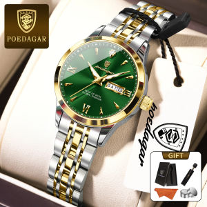 POEDAGAR Genuine Ladies Watch Diamond-studded Stainless Steel Strap Luminous Calendar 100% Waterproof 504