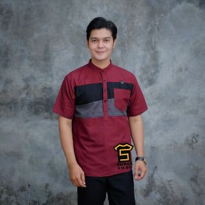Baju Koko Kurta Kombinasi Viral Full Katun