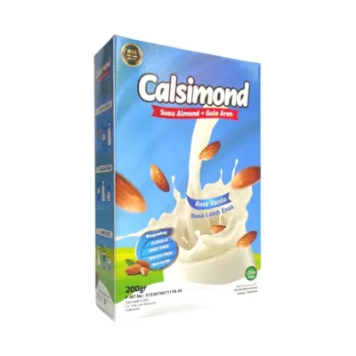 CALSIMOND SUSU ALMOND PLUS HERBAL RASA COKLAT & VANILA ASI BOOSTER 200 GRAM