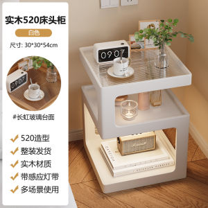 Solid wood bedside table simple and modern small home bedroom side table creative 2025 new bedside table