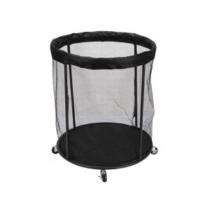 Ball Holder Ball Storage Bin Garage Ball Storage Cart with Lockable Wheels for Indoor Outdoor Sports Organizer