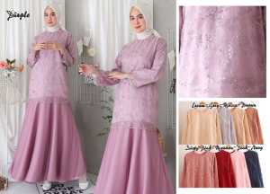 (FLASHSALE!) Maxi Dress Pesta Kondangan Tile SABRINA Jumbo Gamis Lebaran Terbaru
