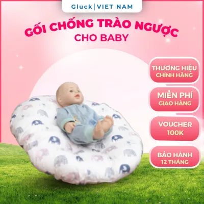 Gối chống trào ngược cho trẻ sơ sinh chất vải mát mẻ mềm mịn có khả năng thấm hút mồ hôi Model2365 GLUCK