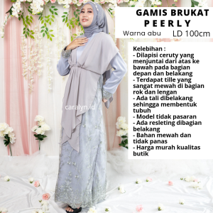 SUPER SALE GAMIS BRUKAT MUSLIM PESTA KONDANGAN PEERLY