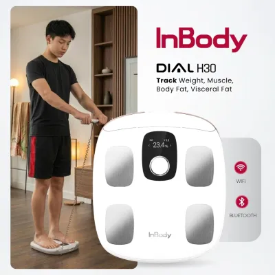 InBody Weight Scale InBodyDial H30 | Premium Body Composition & Weighing Scale | Measure Fat Soft Lean Muscle & BMI | 1 Year Warranty