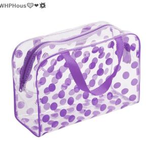WP💓💛💖 Transparent Polka Dot Womens Makeup Bag Waterproof PVC Cosmetic Bag Portable Women Storage Bag Toiletries Female Wash Bag