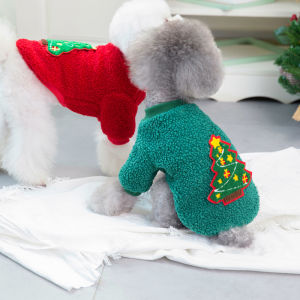 Christmas Dog Clothes Vest Pet Puppy Cat New Year Clothing Coat Cute Costume Soft Fleece Outfit Clothing Pug Chihuahua S-2XL