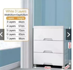 35cm Multi Layer Plastic Drawer Storage Cabinet Wardrobe Almari Baju Murah Clothes Cabinet