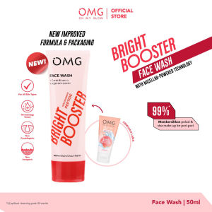 Skincare OMG Oh My Glow Bright Booster Untuk Kulit Glowing & Cerah Merona Lengkap - Glowing Cream Toner Face Wash Serum Mugwort Acne BPOM