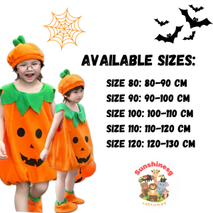 Instock Kid Children Halloween Pumpkin Costume for Girls and Boys for Halloween Theme Party Children Day etc