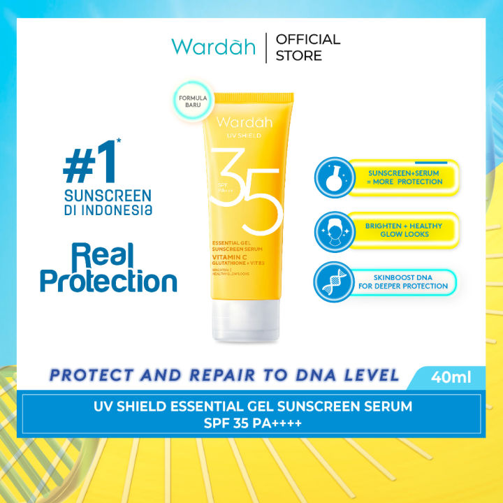Wardah UV Shield Essential Sunscreen Gel SPF 35 PA +++ 40 ml