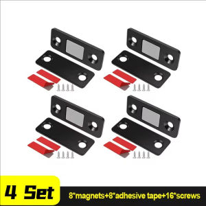 YESPERY 10Sets Magnetic Cabinet Catch Ultra Thin Strong Magnets Door Stopper Invisible Adhesive Drawer Magnet Lock for Kitchen Closet Closer