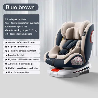 Car Seat for Baby 0-4Y with ISOFIX 4-in-1 LightweightPortable Infant Safety 360° Rotating seat EU R44