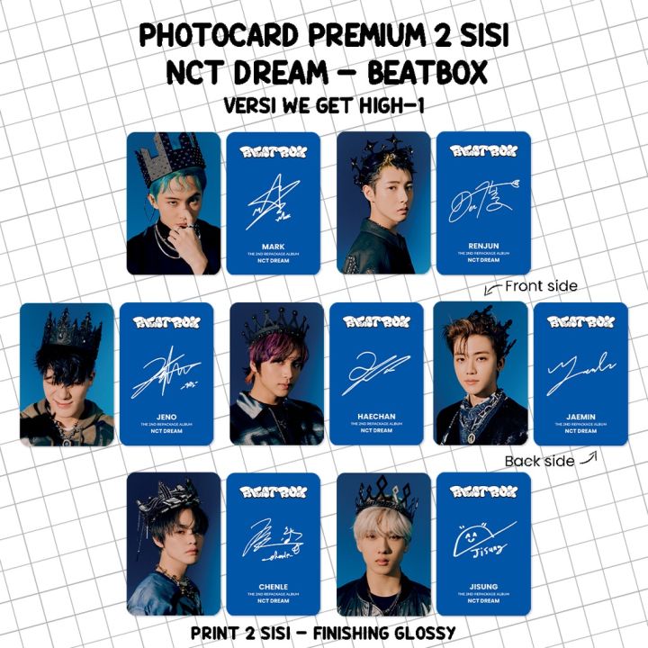 ISI 7 PCS) Photocard NCT DREAM BEATBOX - Photo card Premium 2 Sisi