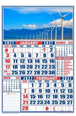 2027 Customized Philippines the best tourist spot Commercial Calendar 6 Pages Legal Size 8.5x13inches Murang Calendar with High Tide. and Low Tides