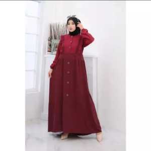 dress kania dress terbaru gamis crinkel mix brukat