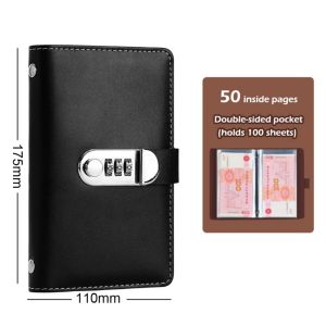 A6 Money Saving Challenge Binder & Receipt Organizer 100 Sheets Envelope Challenge Binder with Code