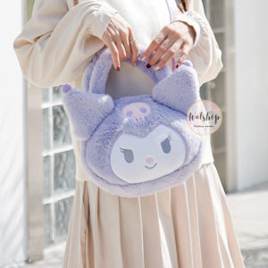 Tas Selempang Sanrio Premium Bag Tenteng Bulu Kuromi Melody Cinnamoroll - TBS006