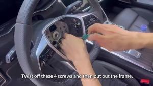 mv1 For Audi A4 B9 A3 A6 C8 A6L Q6 Q7 A7 A7L A8L S6 S7 S8L RS6 RS7 TT Car Steering Wheel Paddle Shifter Carbon Fiber 9Q3T6