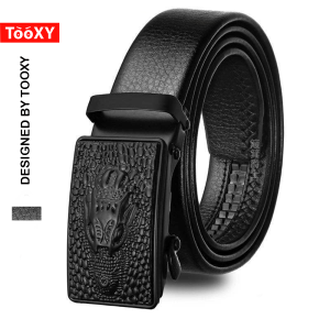 Thắt lưng nam da khóa tự động cao cấp - Dây nịt nam mặt cá sấu nam tính sang trọng