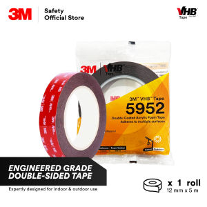 3M™ VHB 5952 Mini Pack Double Sided Acrylic Foam Tape/ Indoor & Outdoor Use/ Expertly Engineered Grade Strong/ Very Heavy Duty [12mm x 5M] IATD_ TA_
