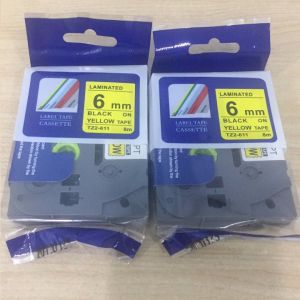 COMBO 2 băng nhãn 6mm cho máy in Brother P-Touch