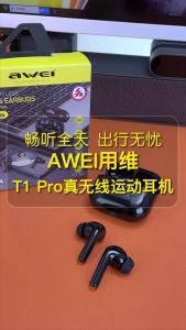 Awei T1pro Original TWS Wireless bluetooth Earbuds Bluetooth 5.3 Earphone Sport HiFi Stereo earpiece speaker With Mic earphones IPX6 Waterproof in-Ear Headset Touch Control fone