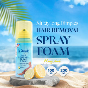 Bọt Tẩy Lông Cao Cấp Dimples Nhập Khẩu UK – Dạng Xịt Bọt Siêu Mịn Hương Hoa Hồng/Chanh 100ml/200ml