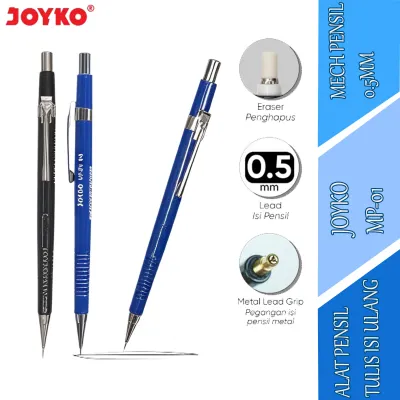 Mech Pensil 0.5mm - Joyko - Pensil Tulis Mekanik Isi Ulang - MP-01 Isi 5pcs