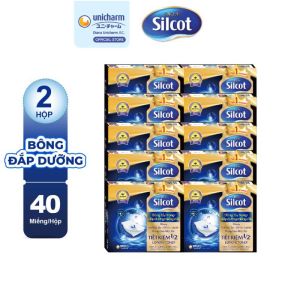 Combo 10 Hộp Bông tẩy trang Silcot đắp dưỡng miếng đôi (40 miếng/hộp)